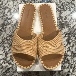 Gianni Bini Shoes - Gianni Bini Tan Woven Flat Sandals